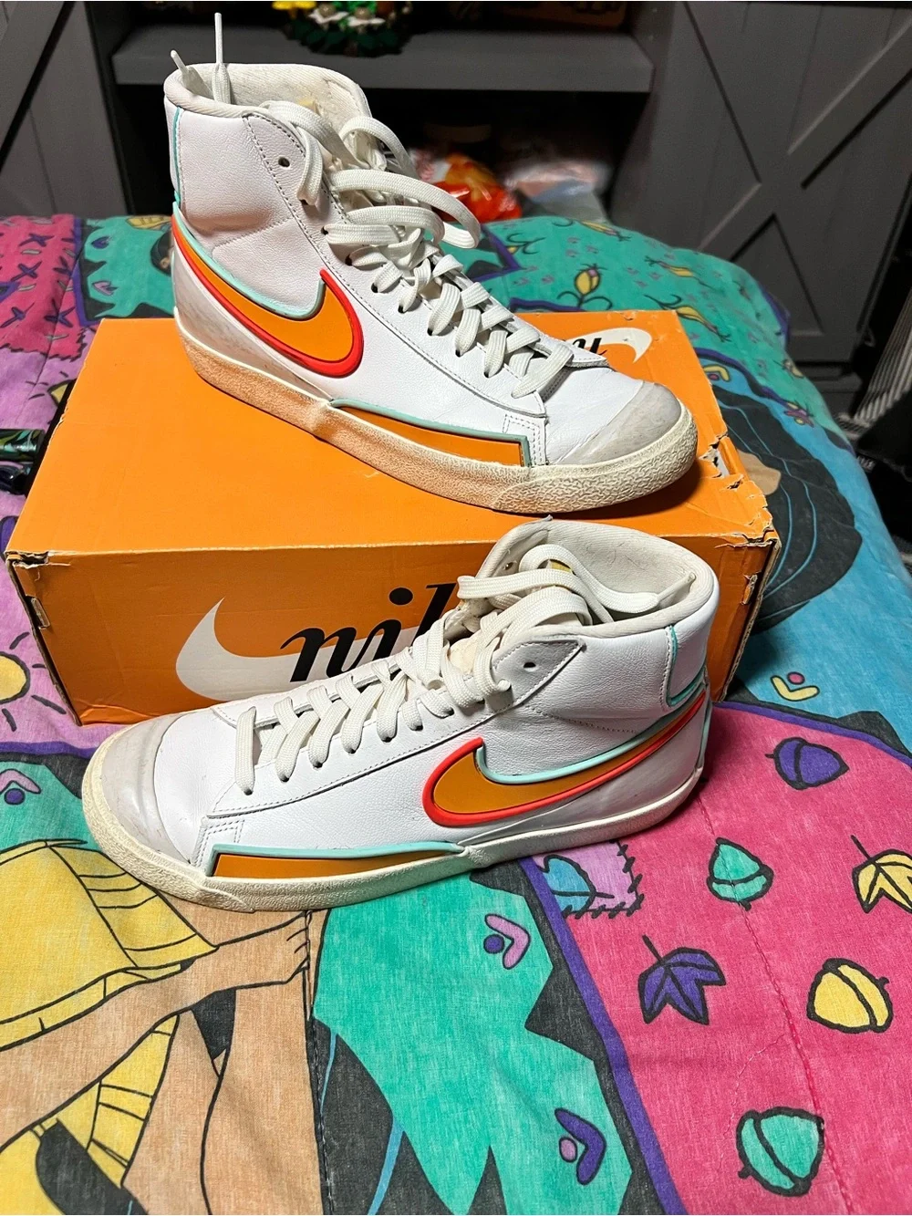 Nike white leather